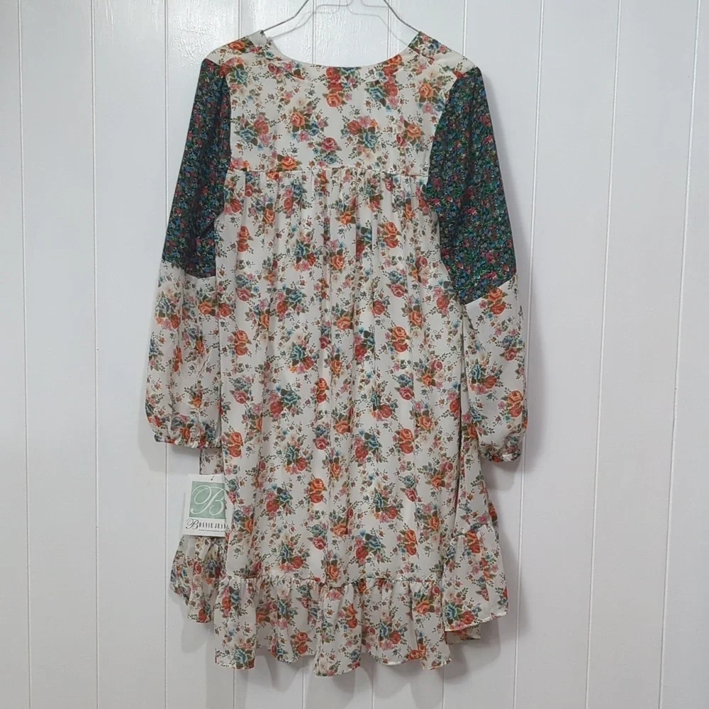 🌟NWT Bonnie Jean Girl Floral and Lace Dress